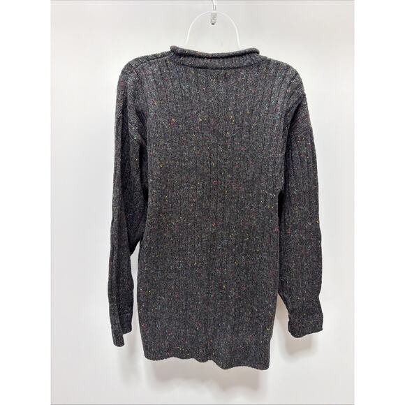 Weekend Edition Wool Blend Sweater Winter Large Womens Fun Fetti Gray - Picture 2 of 5